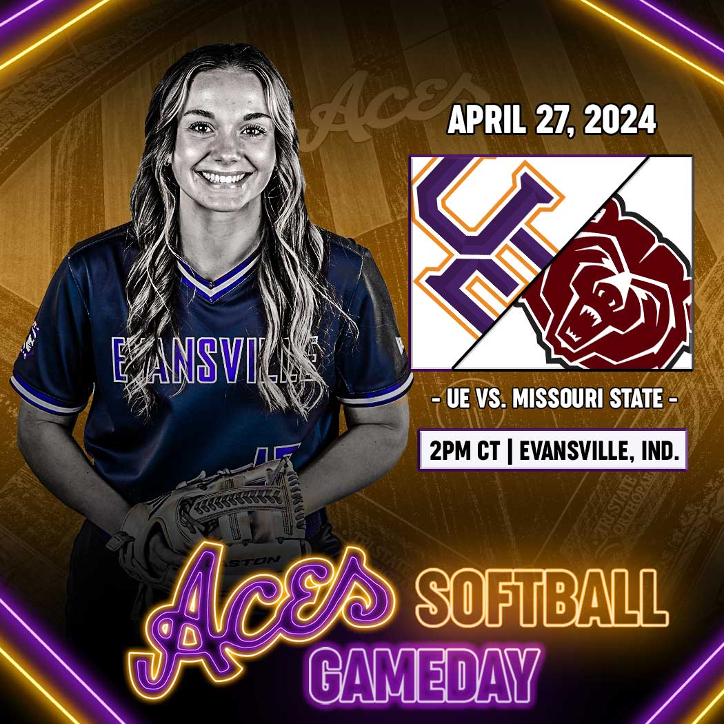 GAME DAY! 🆚 Missouri State 📍 Evansville, Ind. ⏰ 2:00PM CT 📊 statb.us/b/510624 🎥 rb.gy/jl5c16 (ESPN+) 🥎 #ForTheAces