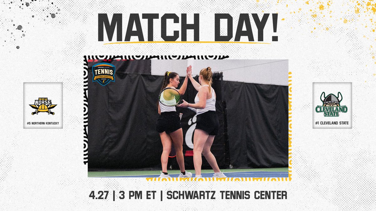 We'll ask y'all again. Why 𝗡𝗢𝗧 𝗨𝗦? 🤷‍♀️ 🆚 - Cleveland State 🏆 - Horizon League Semifinals 🕒 - 3 PM ET 🏟️ - Schwartz Tennis Center 📊 - bit.ly/49UlCEX @NKUNorse | #NorseUp