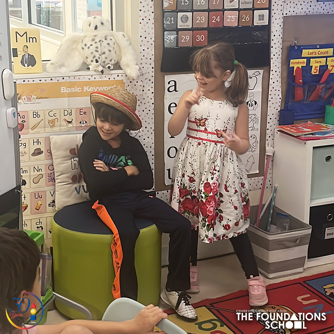 Our kindergarten students used acting to practice their rhyming words—for example, in this photo the students are demonstrating the words “sat” and “hat”! 

#rhyming #reading #acting #artsintegration #education #teachertwitter #privateschool #parents
