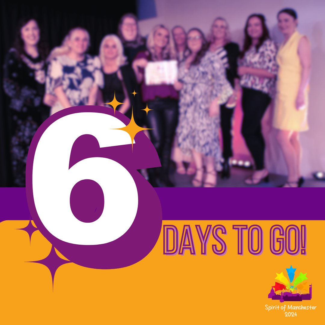 McrCommCentral's tweet image. 📢 SIX DAYS TO GO! 📢

Send in your nomination for a Spirit of Manchester 2024 Award this weekend! 

Do you know someone or an organisation that would fit into one of these categories? Remember, you can also nominate yourself! 

Submit yours here: manchestercommunitycentral.org/spirit-manches…