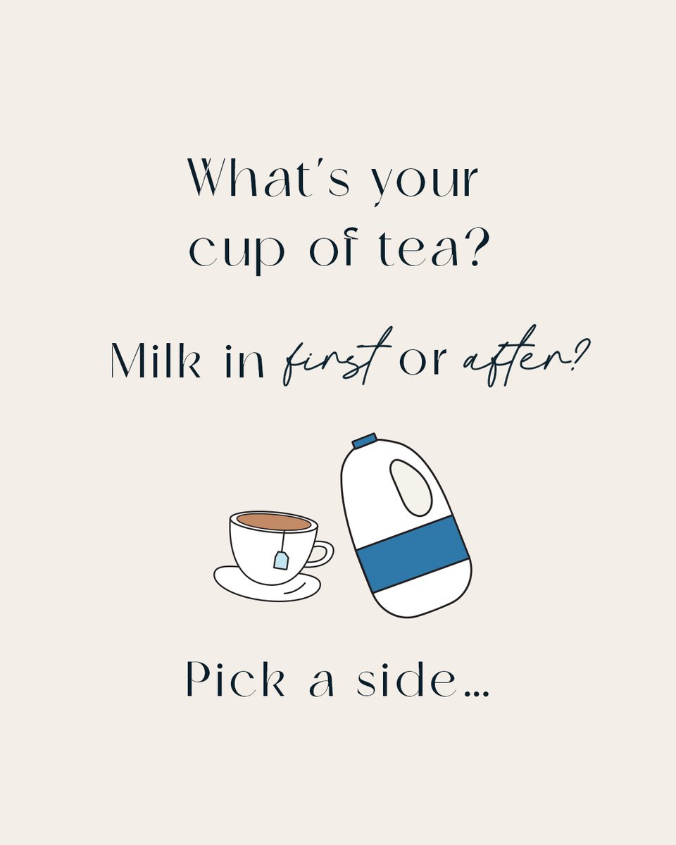 Our best of British debate is back, and this time we want to know what’s your cup of tea… do you prefer milk in first or after? Comment below 👇