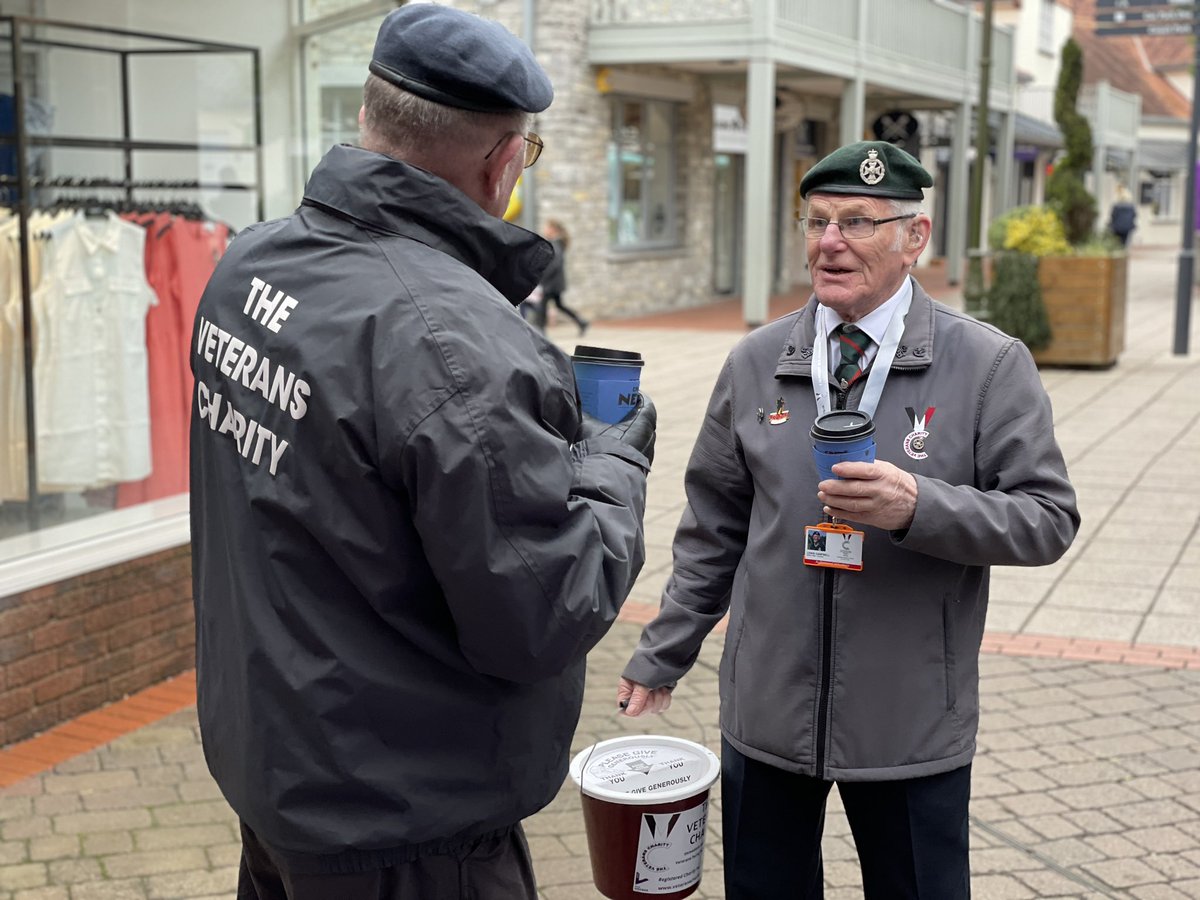 #comradeship Two of our fabulous Volunteers, Lew and Terry, enjoying a catch up whilst at @ClarksVillageUK