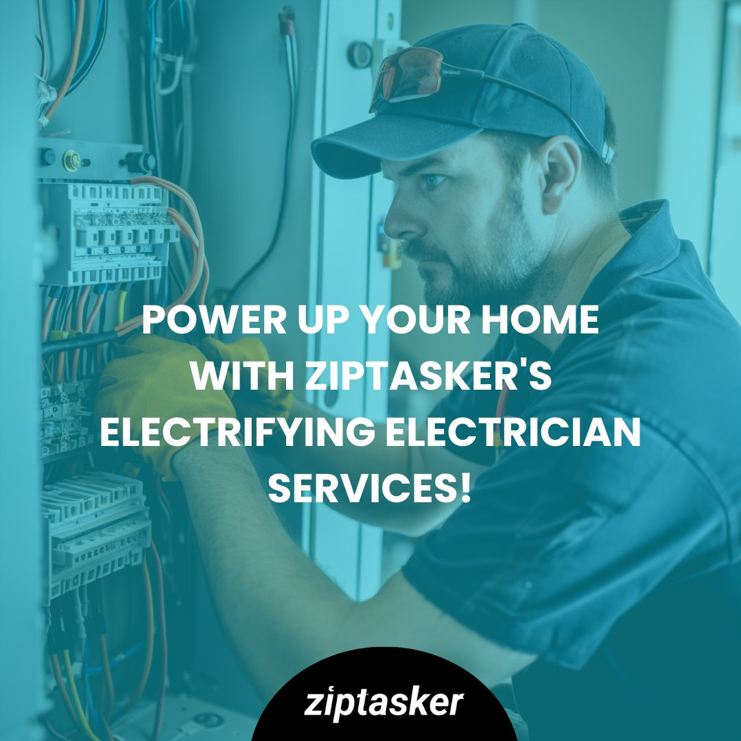 POWER UP YOUR HOME WITH ZIPTASKER'S ELECTRIFYING ELECTRICIAN SERVICES! #ZipTasker #Electrician #ElectricalServices #HomeImprovement #PowerUpYourHome #HomeElectrical #ElectricalSafety #FixItFriday #DIY #WeekendProject