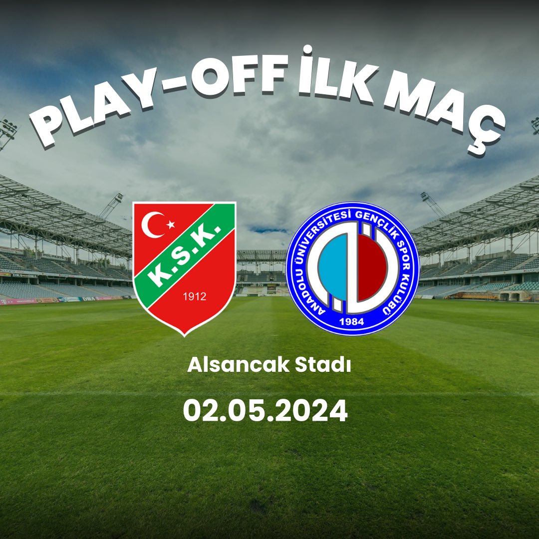 #PlayOff
🏆 TFF 3. Lig 2. Grup Play-Off 1.Tur
🆚 Anadolu Üniversitesi
🗓️ 2 Mayıs Perşembe
⏰ Belirsiz (Akşam maçı olması muhtemel)
🏟 Alsancak Stadyumu
#️⃣ #HaydiKAFKAF