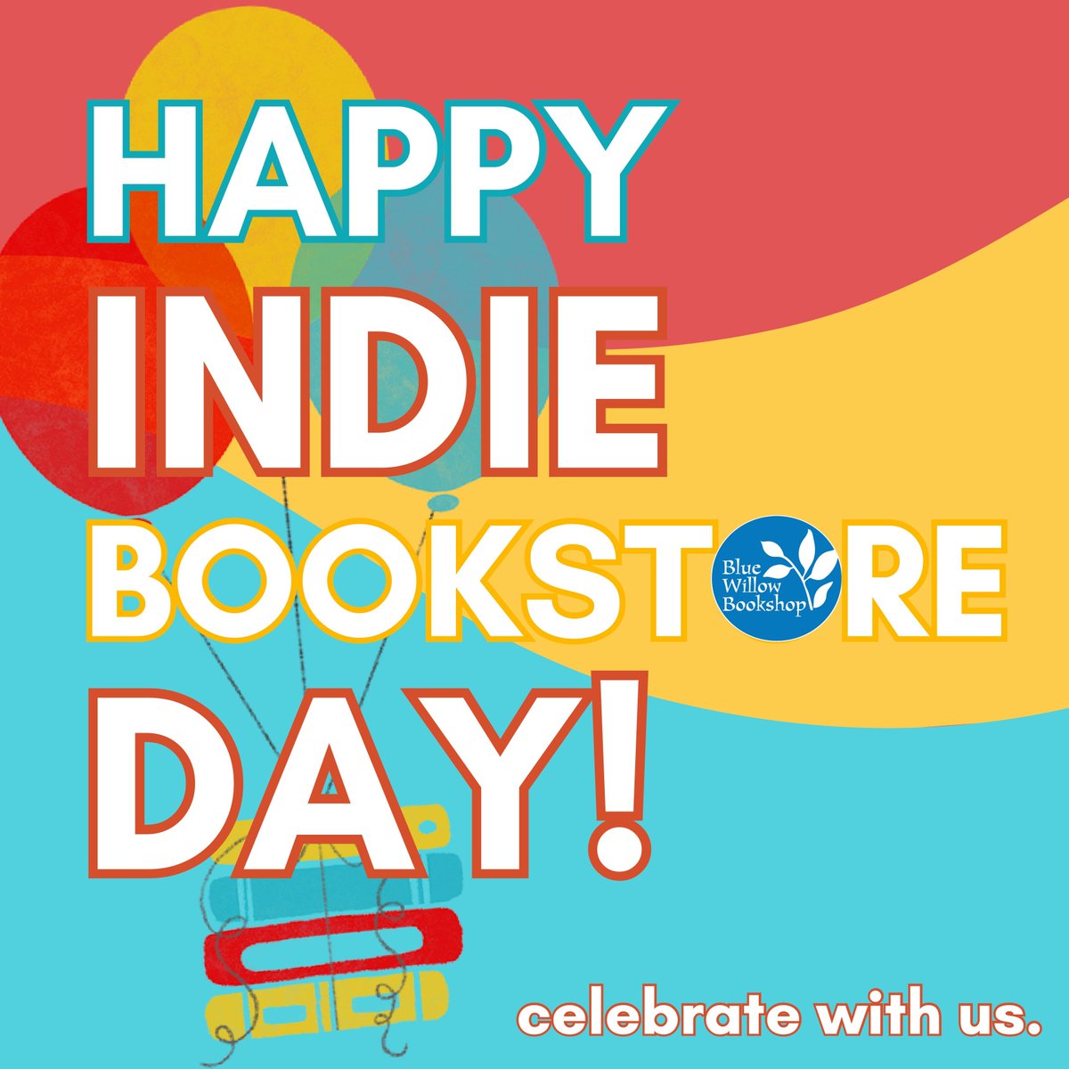 HAPPY INDIE BOOKSTORE DAY! 😍

We're excited to see you for one of our favorite bookish holidays of the year!

🫶Come meet fellow book lovers
📚Browse Blind Dates with a Book
🎉Shop IBD merch
👀Search for @librofm's Golden Ticket worth 12 free audiobooks

bluewillowbookshop.com/IndieBookstore…