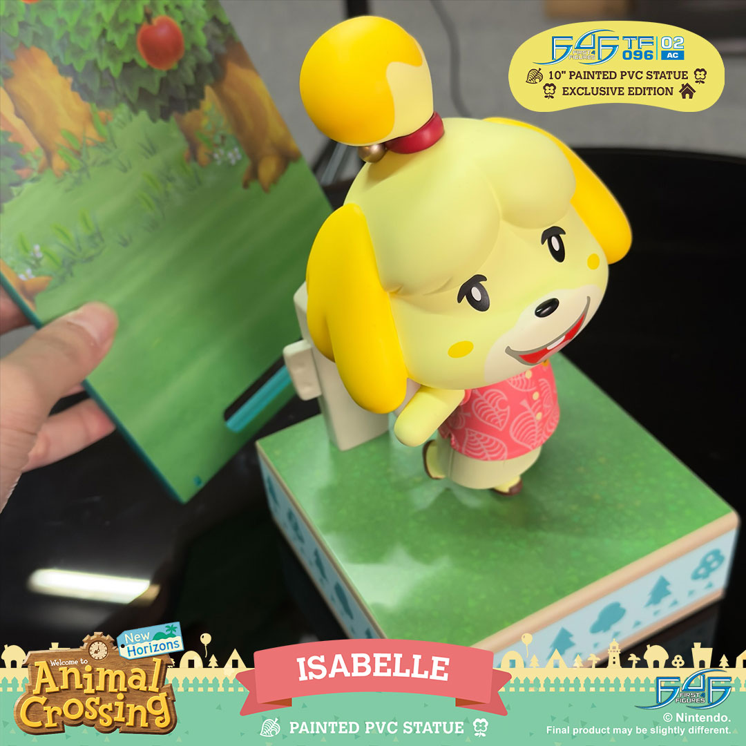 ISABELLE PRE-ORDERS OPEN IN 5 DAYS (2nd May 2024)! Here's your first peek of the Exclusive Edition! It includes a magnetic backdrop attached to the base, enhancing the Animal Crossing experience! Get ISABELLE PRE-ORDERS OPEN IN 5 DAYS (2nd May 2024)! Here's your first peek of the Exclusive Edition! It includes a magnetic backdrop attached to the base, enhancing the Animal Crossing experience! Get