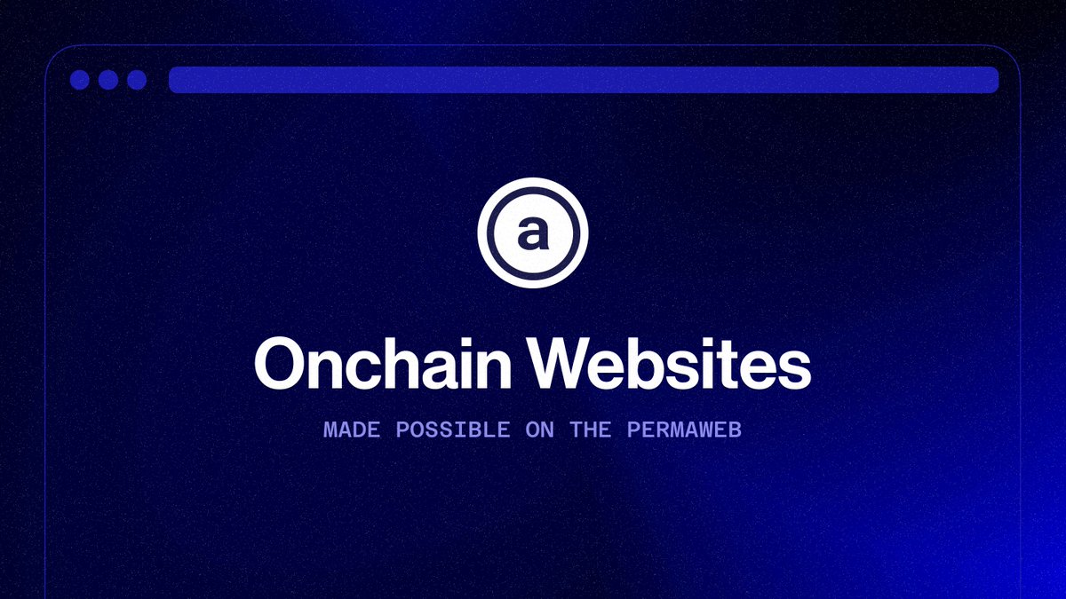 Host a website directly on the blockchain.

Yes, really. FULLY onchain sites.

No monthly fees, permanent storage on #Arweave.

Here's how you can do it 🧵👇