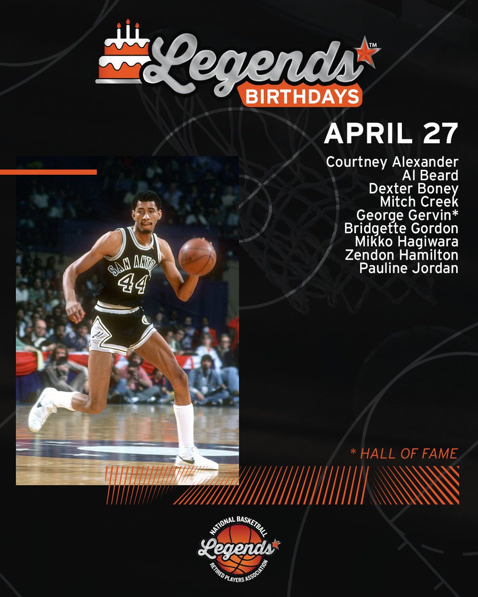 Join us in wishing a HAPPY BIRTHDAY to these #NBA and #WNBA Legends including @Hoophall Inductee George Gervin 🎉

#LegendsofBasketball #NBABDAY #WNBABDAY #HOFBDays