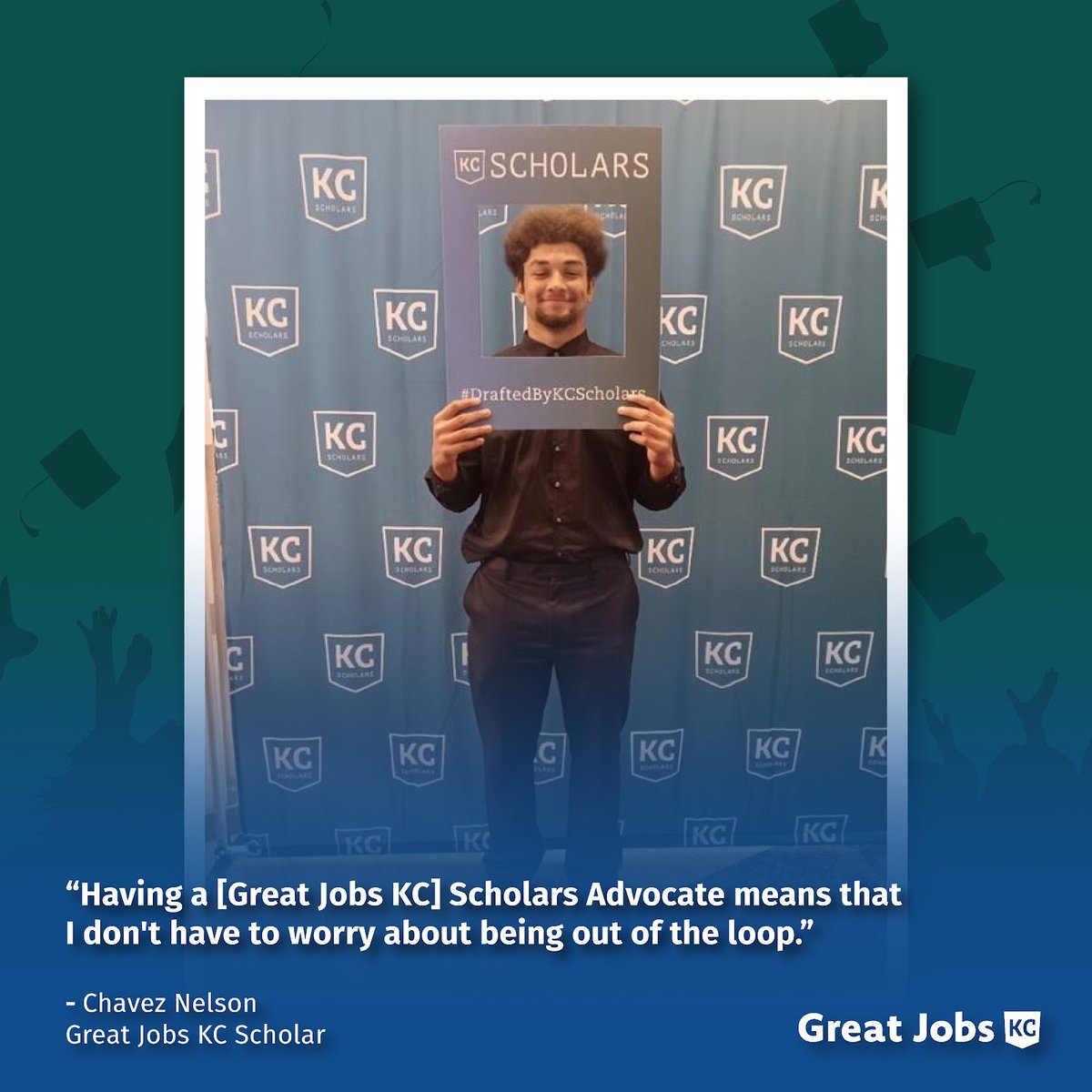 Meet Chavez, a Scholar at Great Jobs KC. Follow the link to read Chavez's story! greatjobskc.org/hard-work-pays…