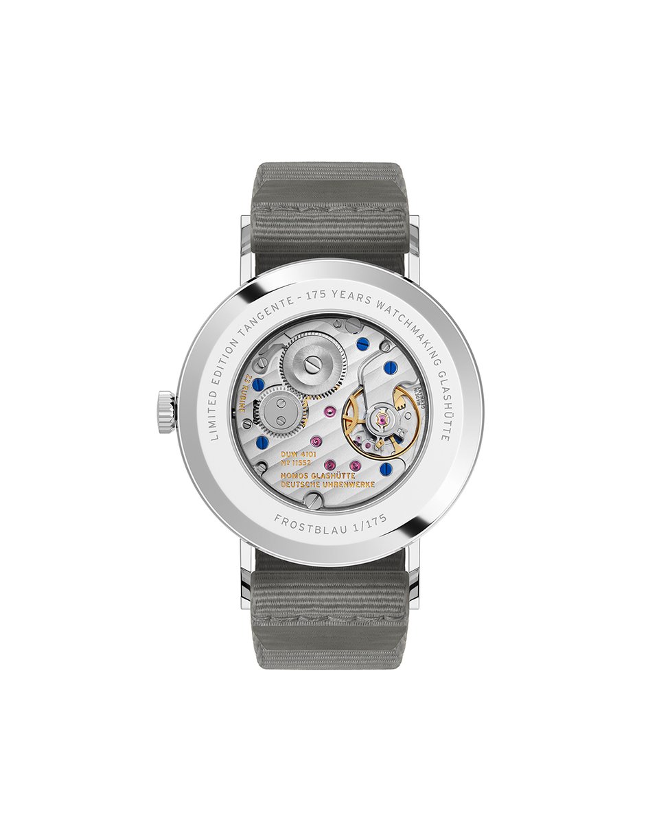 Inside ticks the handcrafted date movement DUW 4101 with the #NOMOS swing system, regulated according to chronometer values for the special edition. The name of the #watch and the limited edition engraving can be found on the back. nomos-glashuette.com