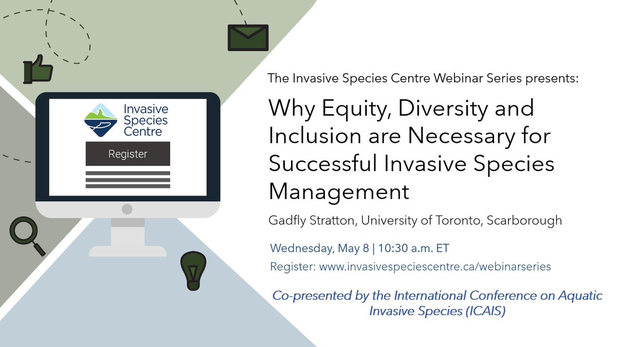 UPCOMING WEBINAR | Join us on Wednesday, May 8, 2024 for 'Why Equity, Diversity, and Inclusion are Necessary for Successful Invasive Species Management,' an ISC x ICAIS partner event. Register for free here: bit.ly/3W1upBG