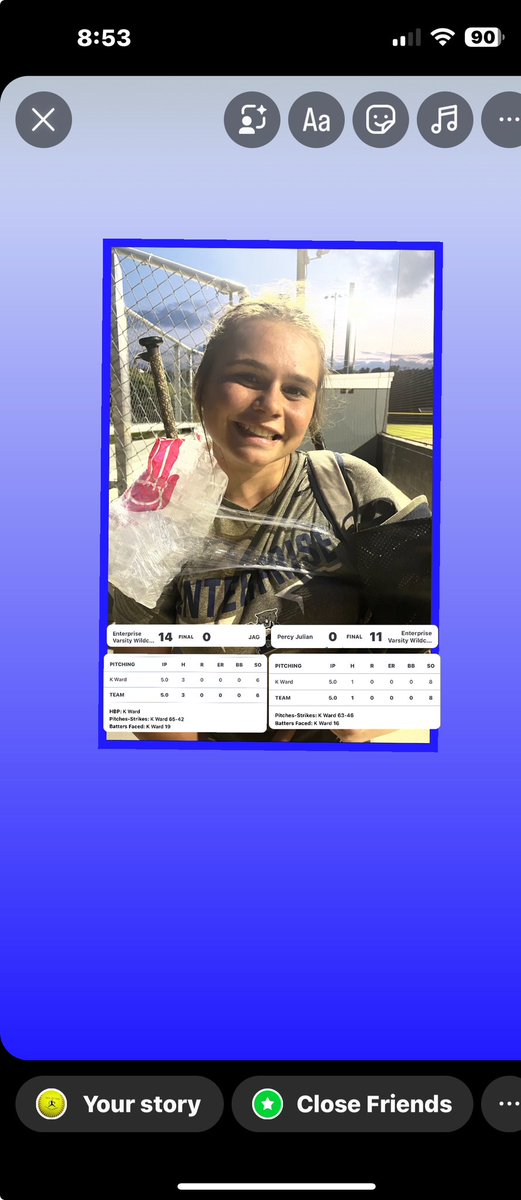Kennedy Ward (2027) with 2 great wins yesterday for Enterprise HS at the Area Tournament.. 10 scoreless innings over 2 games with 14 Strikeouts and 0 Walks.. Hard work works and so happy for you!! Keep believing and spinning it Kennedy.. #FullSteamAhead 🚂🚂