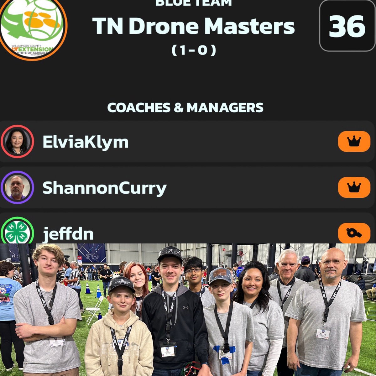 Won the first match!