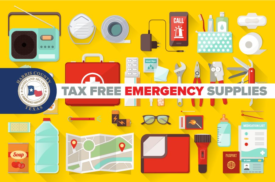 Today is the first day of the Emergency Preparation Supplies Sales Tax Holiday! From now until midnight on Monday night, take advantage and make sure your family has all the supplies they would need in case of an emergency. Find more information here: bit.ly/2JinDiq