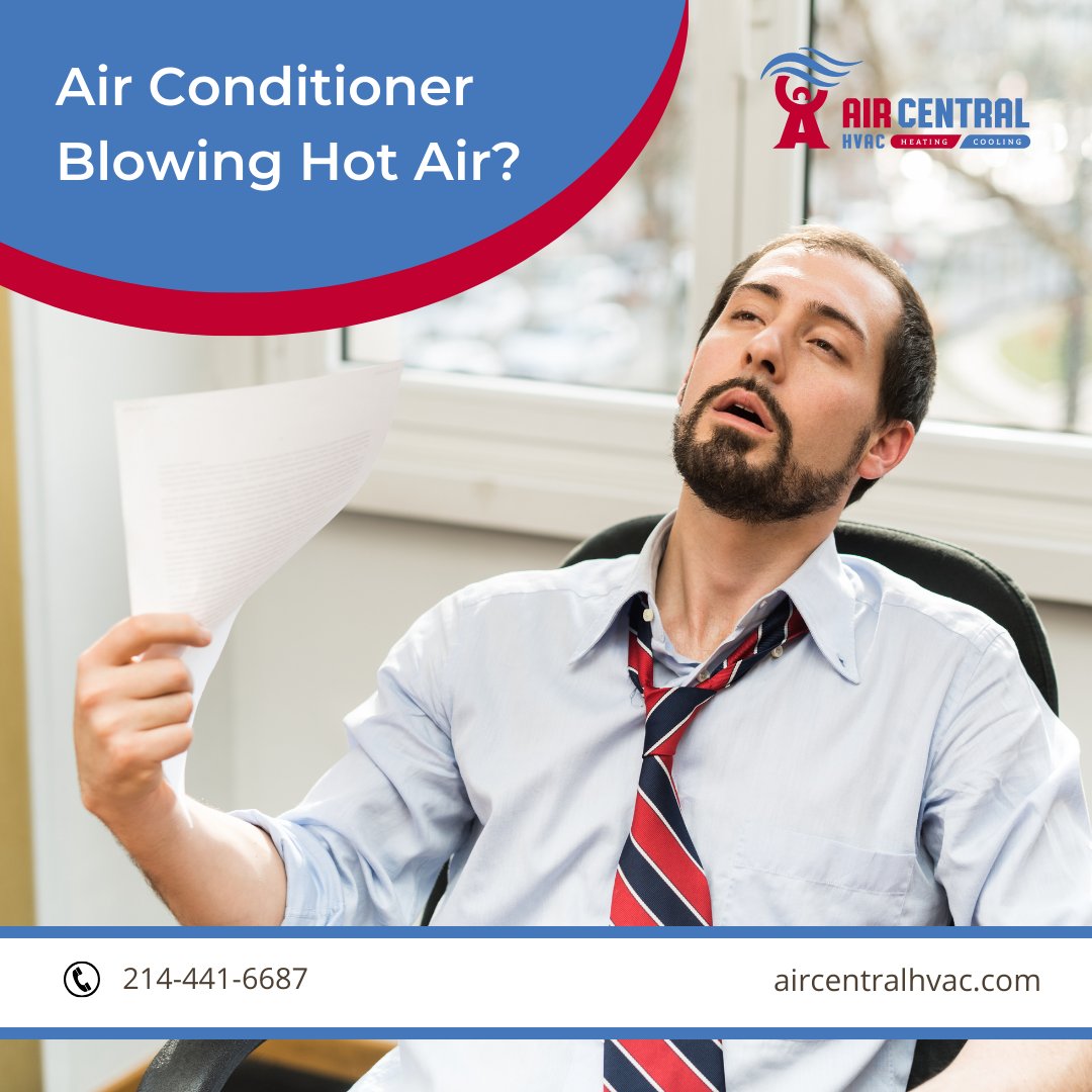 When an AC unit is blowing warm air, refrigerant leaks are often the cause. 

The refrigerant absorbs heat and moisture from the air, helping your air conditioner supply crisp, cool air. 

#aircentralhvac #garland #heatingandcooling #hvacservices #acrepair #heatpumps #homecomfort