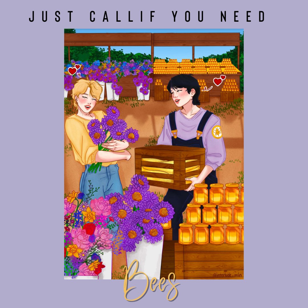 #yoonminau| just call if you need bees

florist jimin can't get enough of the quiet beekeeper with the blue overalls who won't stay off his mind

a fic for <a href="/yoonmin_zine/">Complementary : A Yoonmin Zine 💓</a>  

🐝 strangers to lovers
💜 florist jimin
🐝 beekeeper yoongi
💜 tooth-rotting fluff

archiveofourown.org/works/55504396