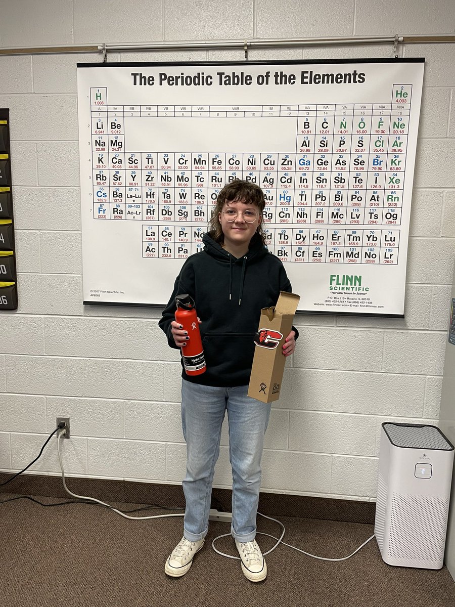 Monicka Maslak wins the Earth Day drawing for a hydroflask! Congratulations! <a href="/CHS_LeadsTheWay/">Clinton High School</a>