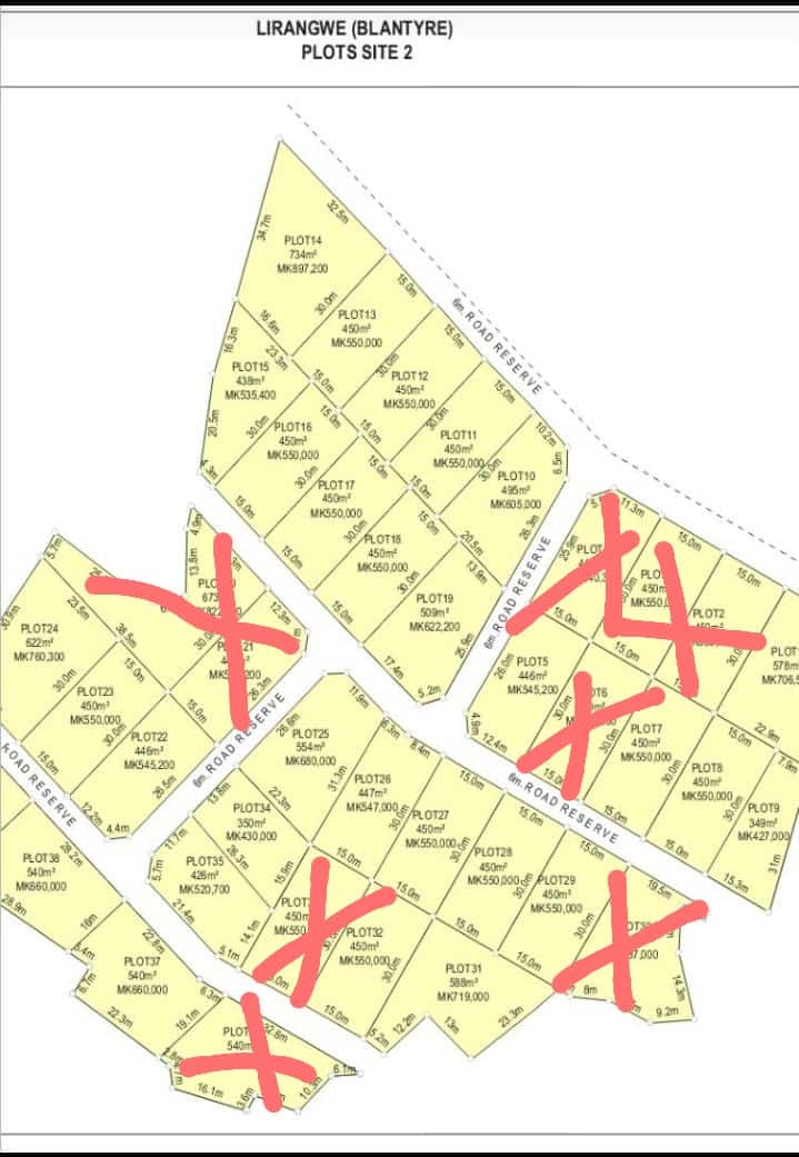 Plots available in lirangwe ( Blantyre) at only k550,000. Just 400meters from tarmac road. Kulipira katatu.
#viewing is free. 
+2650882095184
#fourbeacouns