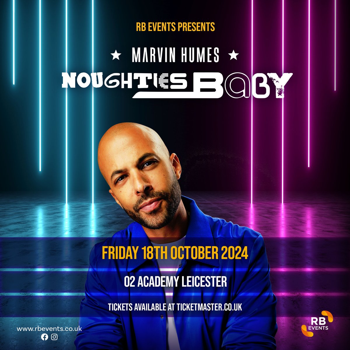 Get ready to relive the unforgettable music of the 2000s as @MarvinHumes, the iconic JLS legend and The Hit List star, presents 'Noughties Baby', the ultimate 00s party, a non-stop celebration of the greatest music from the 00s - Fri 18 Oc. Tickets - amg-venues.com/ic7X50Rn3Ql