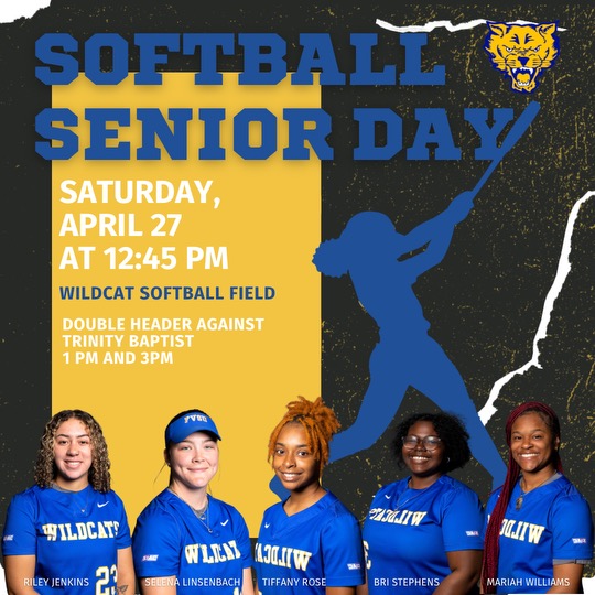 Celebrate 'Senior Day' for your SIAC East Champs today. @fvsu__softball hosts Trinity Baptist in a doubleheader at 1 & 3 p.m.