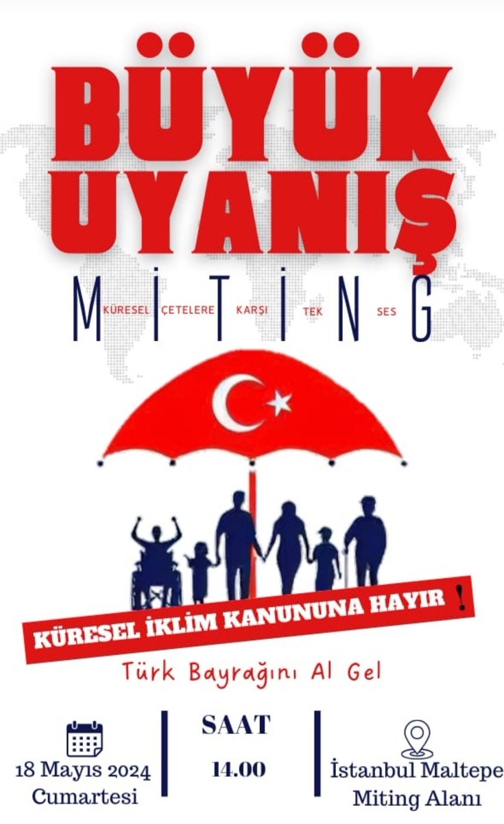 MİTİNGİMİZ VAR! Böcek, yapay süt, yapay et yemek istemiyorsan, tarım ve hayvancılığın bitmesini istemiyorsan, dijital teknoloji ile adım adım takip edilip karbon vergisi vermek istemiyorsan, insan kalmak istiyorsan, küresel çetenin uşağı olmak istemiyorsan, özgürlüklerine sahip…