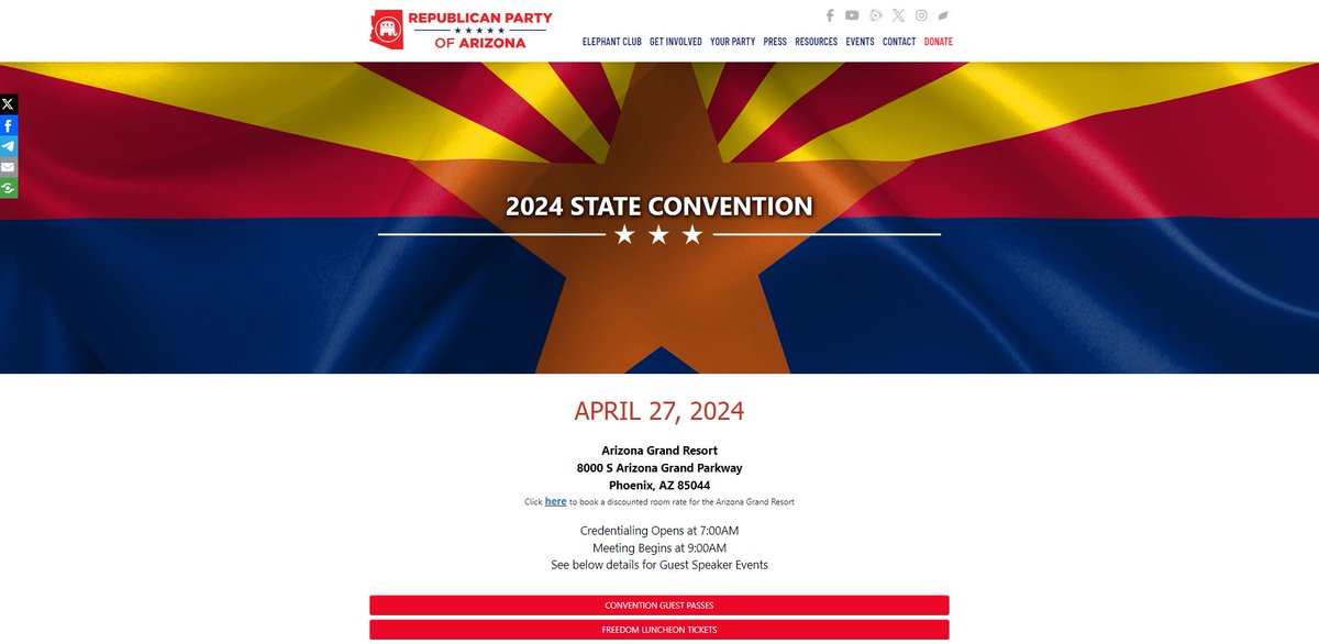 MaricopaGOP's tweet photo. Here's to a good and great day for one and all at the 2024 Arizona Republican Party State Convention!
https://t.co/MAY1pzqMHx
#UnitedWeStand #GodBlessArizona #GodBlessAmerica
#AZGOP #MCRC #Arizona1st #America1st #MAGA #Trump2024 https://t.co/wRodPbcVGY