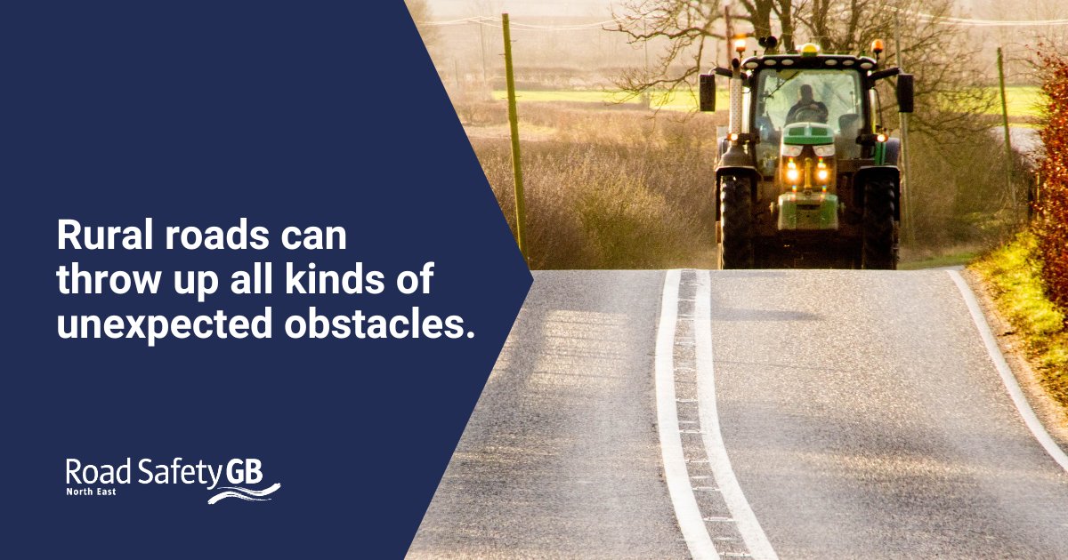 Bikers, you've no idea what's round the corner so slow down and give yourself time to react.

Be ready to meet cyclists and slow-moving vehicles when you least expect them on rural roads.