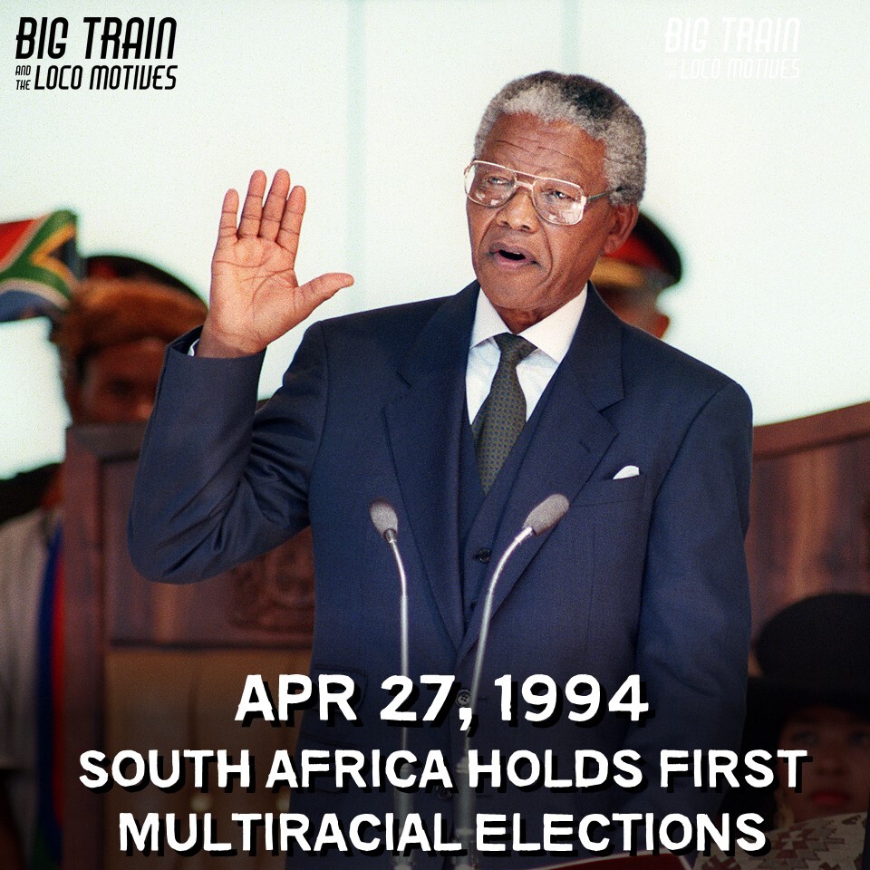 HEY LOCO FANS - Important day to remember. On April 27, 1994, more than 22 million South Africans turn out to cast ballots in the country’s FIRST multiracial parliamentary elections. #BLM #Respect #EqualRights #Equality #CivilRights #CivilRightsMovement #apartheid #Mandela