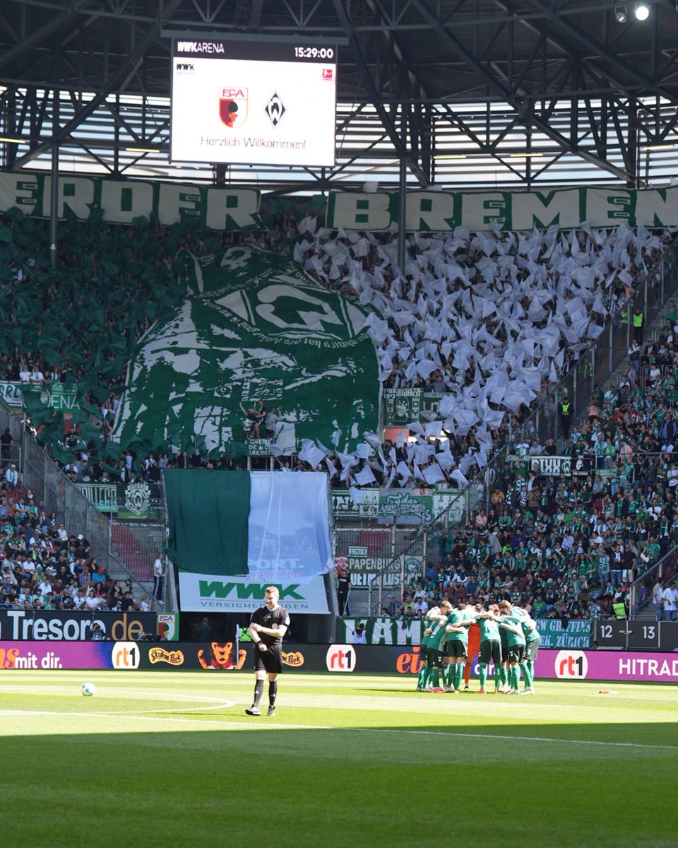 Auswärtsspiel und ich hören nur #Werder Fans über das Sky Micro. 
Ihr seid die Besten‼️🤍💚🤍💚🤍💚