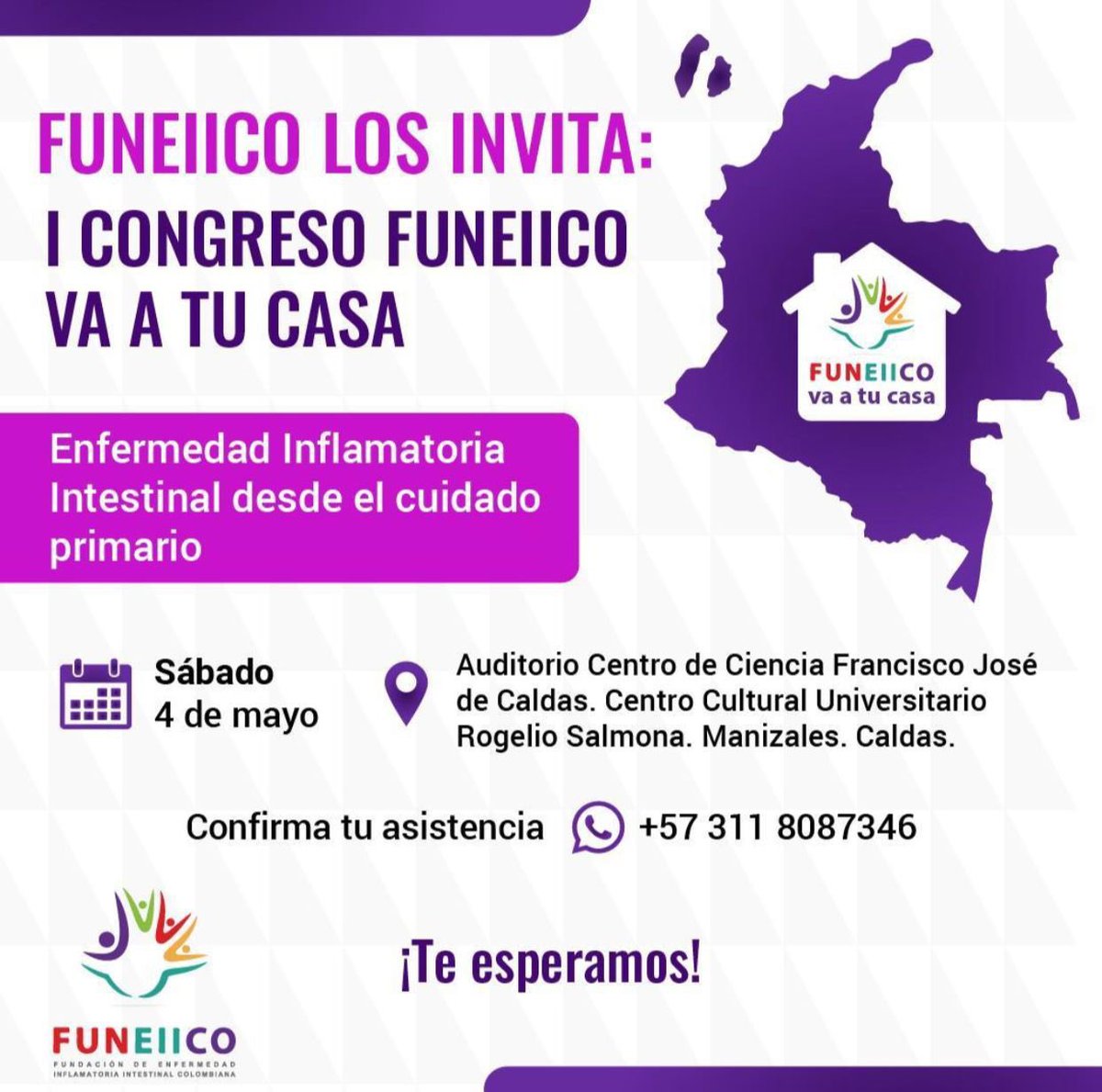 Ya solo falta 1 semana para el 1 Congreso <a href="/funeiico/">Funeiico</a> va a tu casa. 

Aún pueden inscribirse. 

Sin costo! 

Los esperamos en #Manizales