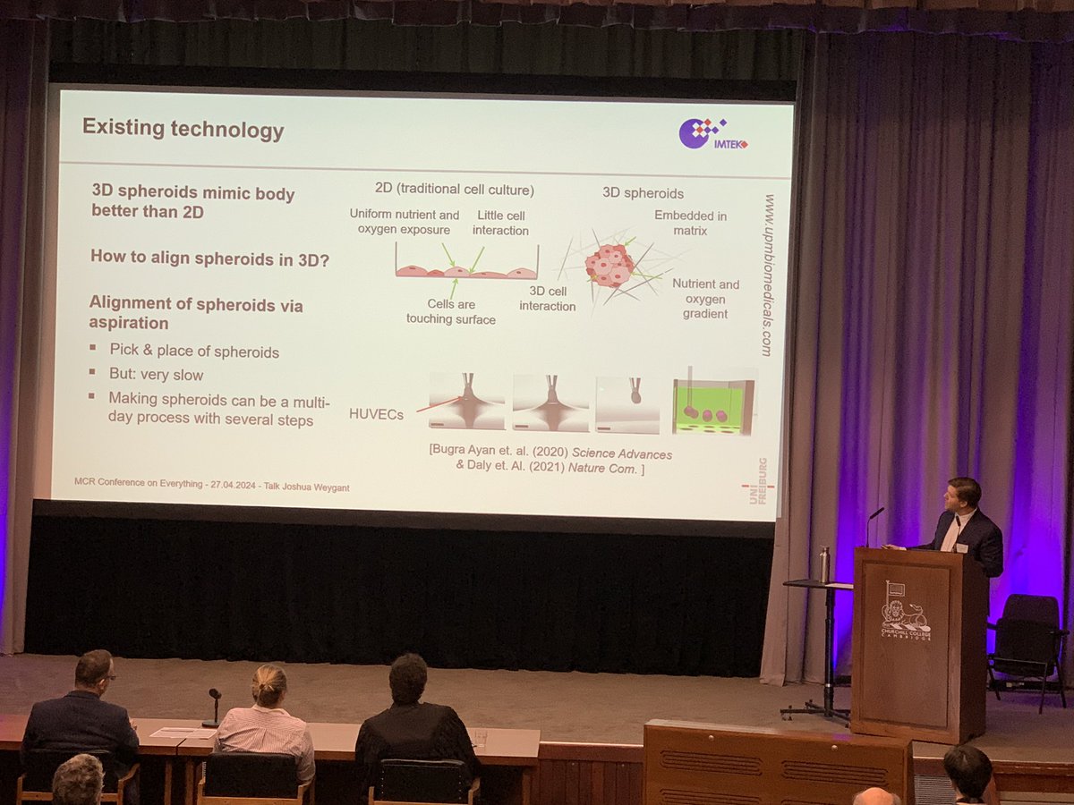 @ChurchillCol MCR Conference of Everything @JoshWeyg Joshua Weygant: 'A drop-on-demand bioprinting approach to spatially arrange multiple cell types in a 3D fibrin environment and monitor their cell-cell interactions towards vascularization'