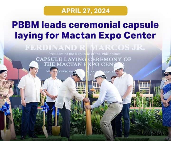 PBBM leads ceremonials capsule laying for Mactan Expo Center