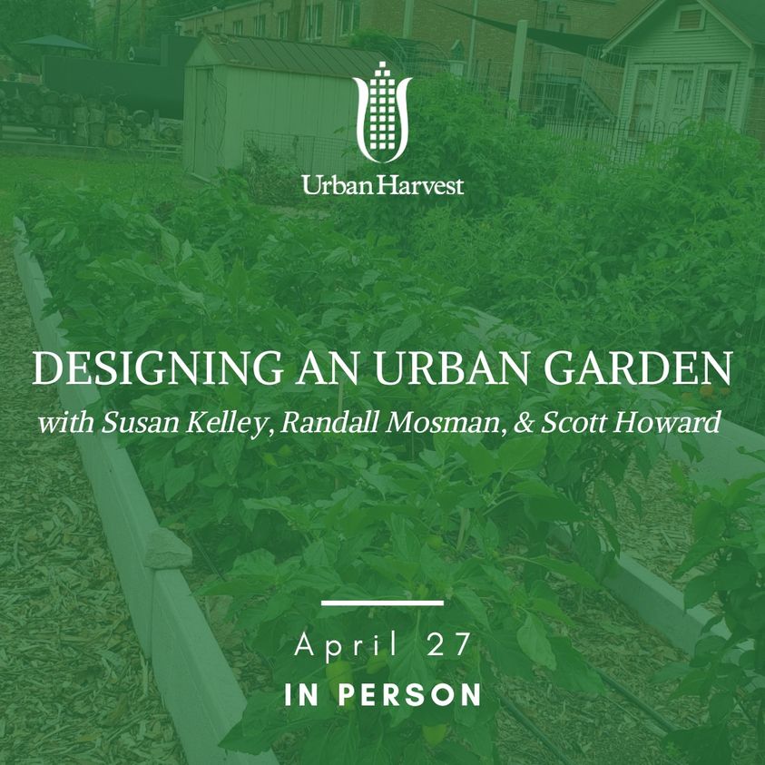 Únete  a Scott Howard, Susan Kelley, y Randall Mosman, ya que nos llevan a través del proceso de diseño de la creación de su Jardín Urbano ¡HOY! de 10AM - 11:30 AM en St. Andrew's Garden (117 W. 18th St.) Urban Harvest Por favor, regístrate: bit.ly/3VXxq5V #Here4u