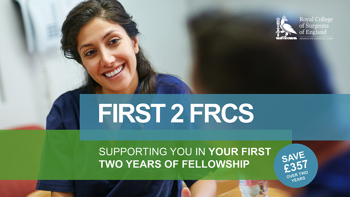 Are you studying for your FRCS exam? Our First 2 FRCS membership is tailored for members transitioning to fellowship. Enjoy savings of £357 and access exclusive resources to ensure you're fully prepared for your exam. Learn more: ow.ly/KV7a50RccQg