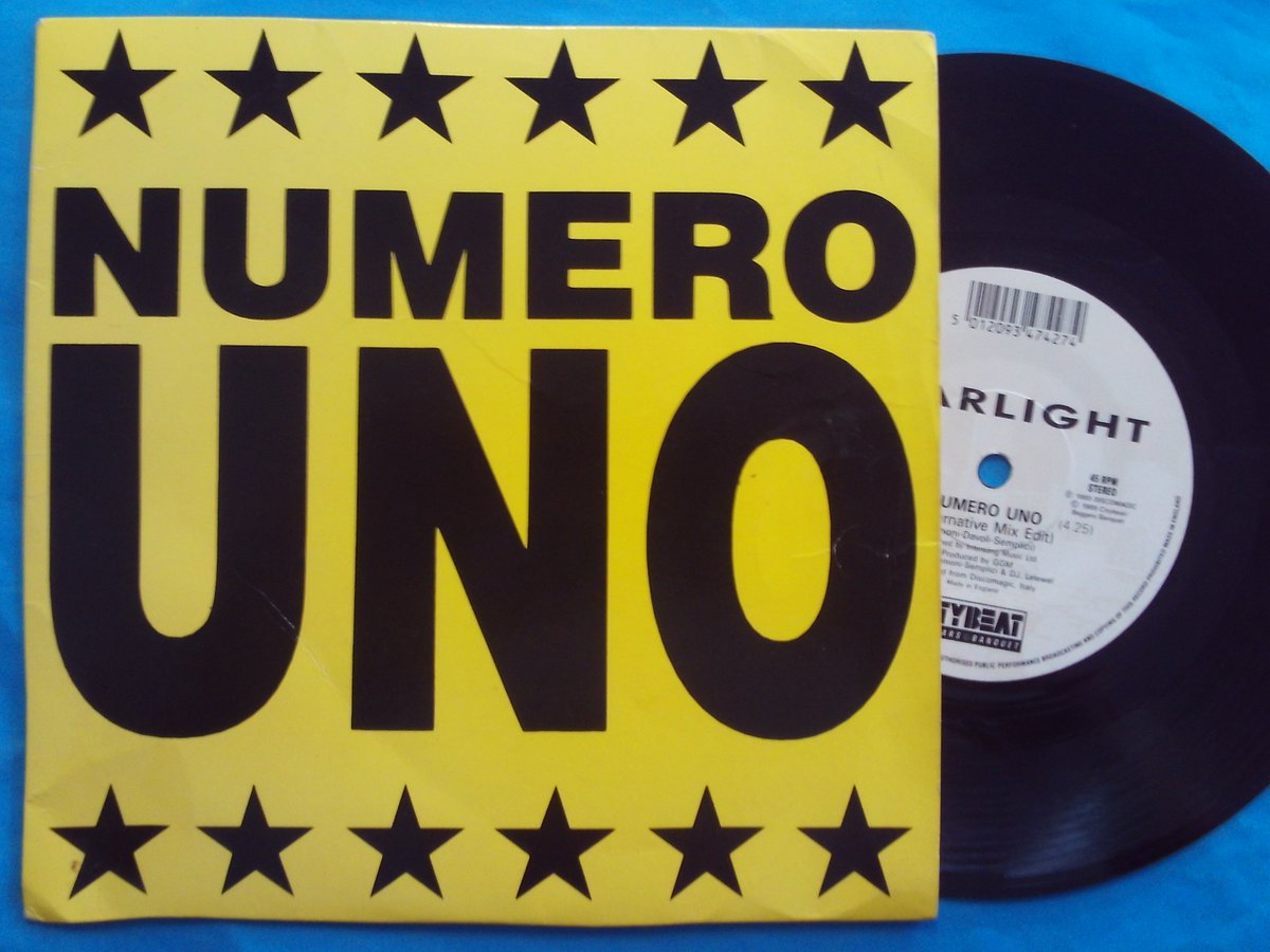 pop single of the day : 

Starlight – Numero Uno 
(UK City Beat Records #vinyl 7' 45) 

released in August 1989; reached number 9 

youtu.be/PC5uel23MQM 

#eighties #pop #dance #eurohouse #Italy #90smusic