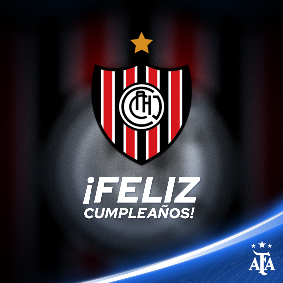 #FelizCumple La Asociación del Fútbol Argentino saluda a @ChacaOficial en un nuevo aniversario de su fundación. ¡Felicidades! 🎉🎊