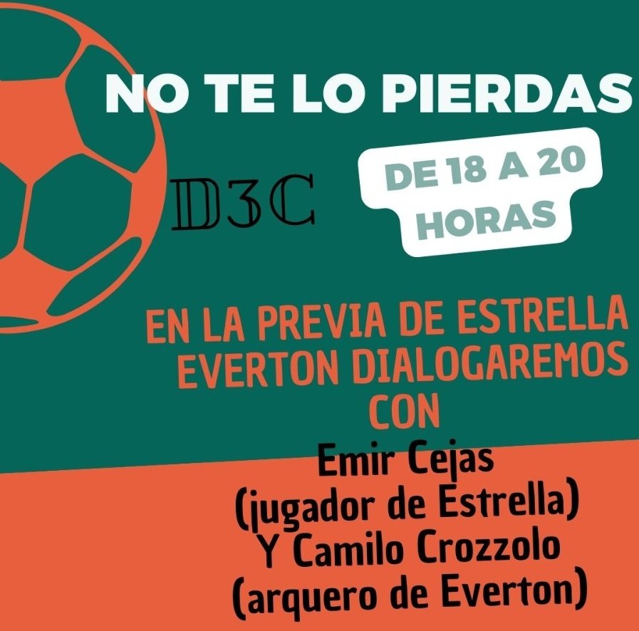 HOOOOYYYYY desde las 18 horas una nueva edición por FM 96.3 con toda la información deportiva de la región, además estaremos hablando con Emir Cejas y Camilo Crozzolo en la previa del duelo <a href="/Estrella_Bsso/">Club Estrella de Berisso</a> frente a <a href="/EvertonLaPlata/">Everton La Plata</a>