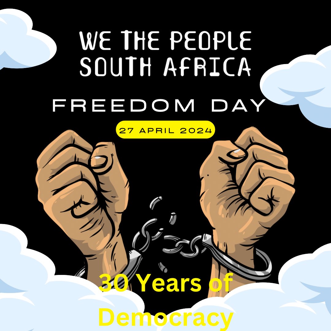 As we celebrate 30 Years of Democracy may we objectify to epitomise the struggle heroes who unapologetically fought for the FREEDOM which we as a Nation take PRIDE and POWER in post-apartheid. #wethepeoplesa #SAConstitution #FlexYourFreedom