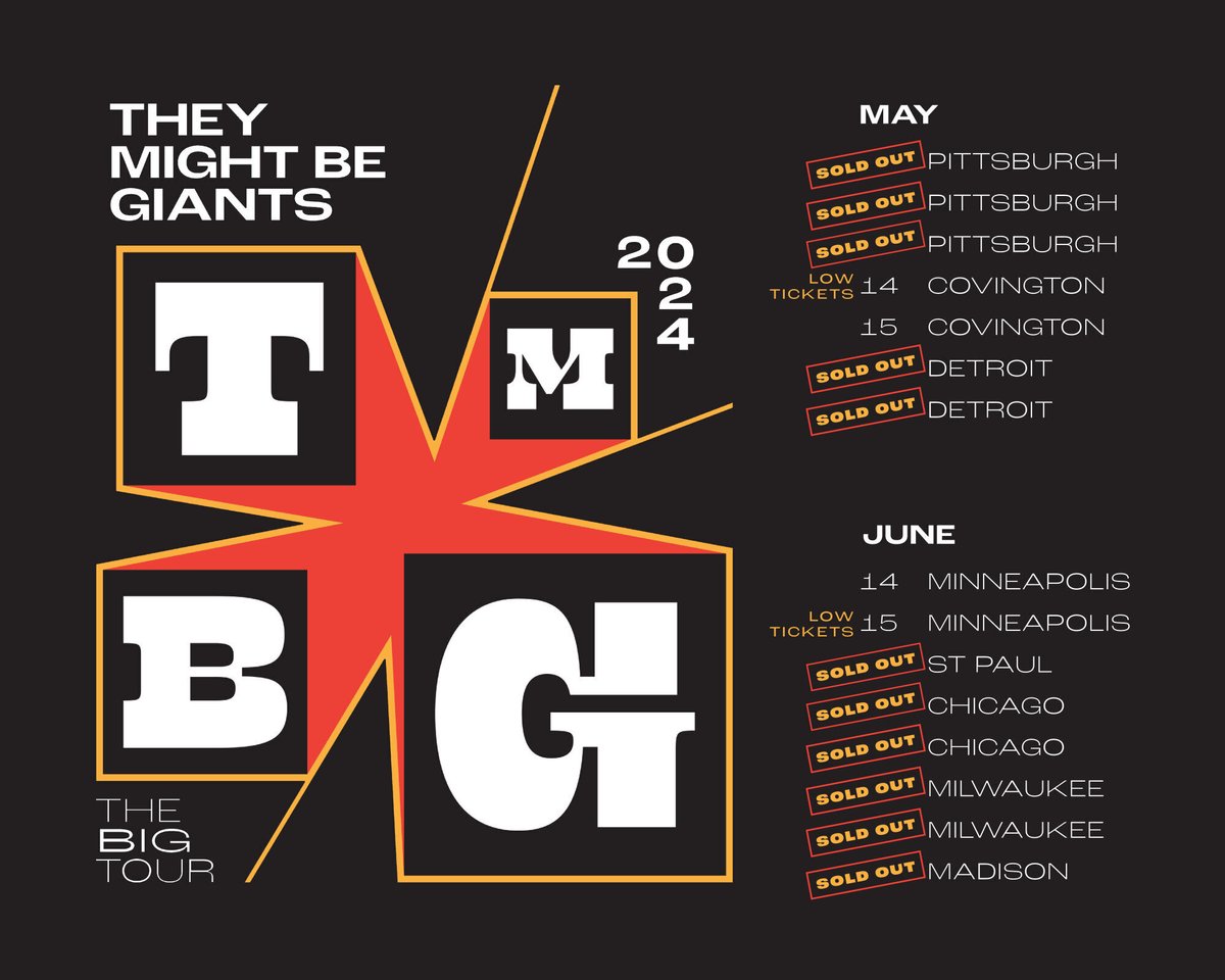 Only four shows left available for the big midwestern tour! 5.14 Cinci/Covington tinyurl.com/yd9vn522 5.15 Cinci/Covington tinyurl.com/ytw8az2y 6.14 Minn. tinyurl.com/33mrxmva 6.15 Minn. tinyurl.com/bdhje5jf