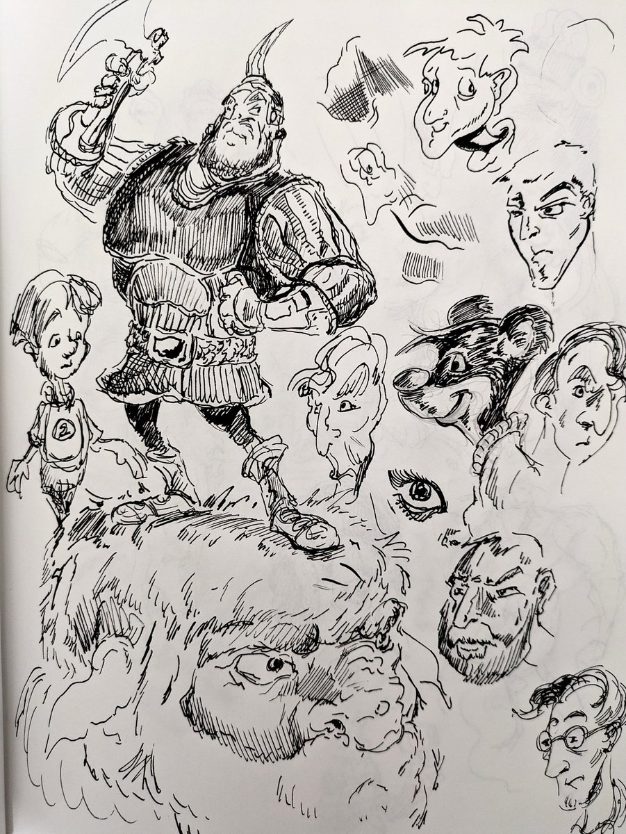 It's been really hectic at my day job. I've been mentally exhausted and haven't drawn much in a while. Here is a page of sketches from a couple weeks ago.
#inkdrawing #sketch #sketchbook #kidlit #exhausted #cartoony