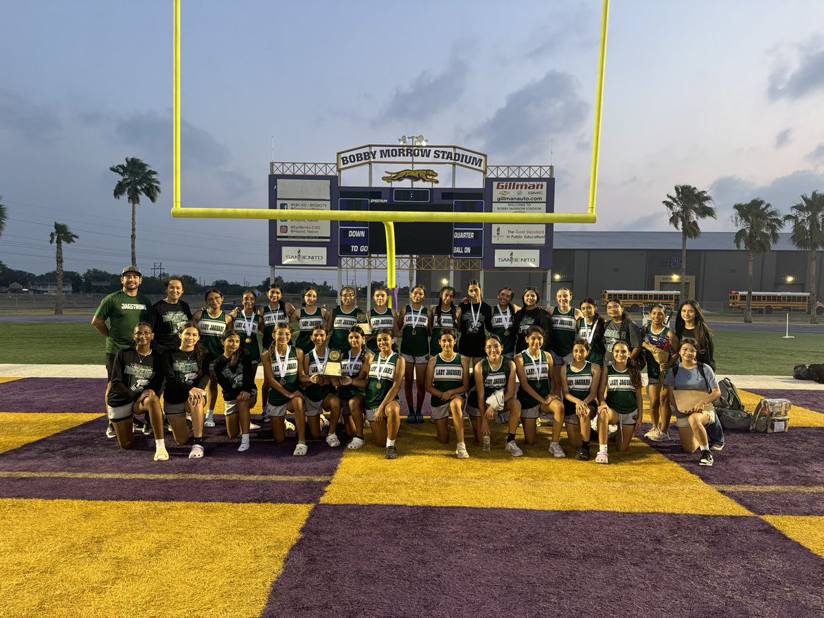ClaudiaGMS33's tweet photo. A huge congratulations to our Lady Jags track team! 7th AND 8th grade District Champions. 🏆 Super proud of our girls and coaching staff for working hard and putting in the work. 💪💚
#JAGSTRONG 
@PequenoMichele @HCISD_Athletics @GMSAS_Jaguars https://t.co/ThEXjE4KUS