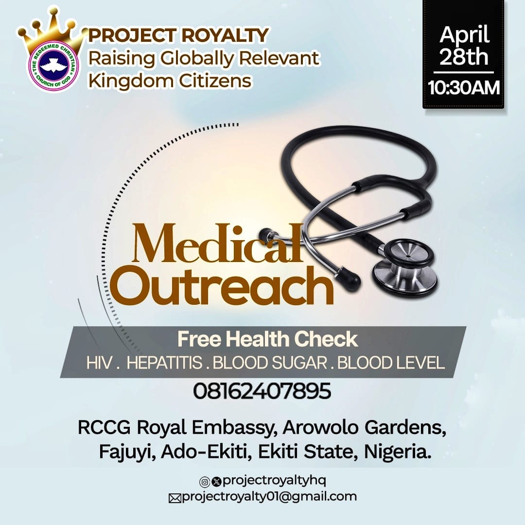 Bringing back this exciting news! 
Join us tomorrow for a free medical outreach. Get screened for HIV, hepatitis, blood sugar, and blood pressure, and gain valuable insights to take charge of your health. Your health matters. See you there! #healthscreening #medicaloutreach