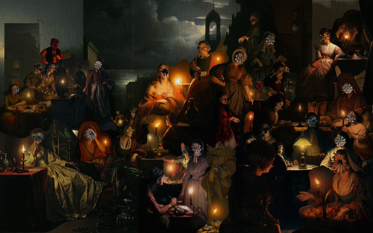 Petrus van Schendel was a Dutch Belgian genre painter in the Romanticstyle who specialized in nighttime scenes,lit by lamps or candles.made this collage like all the moments together like a hall with so many candles feels like these lights shows the way of living in the darkness