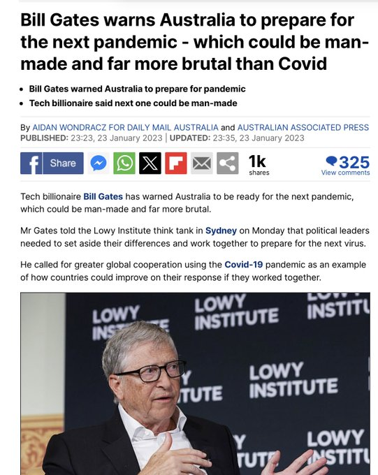 Bill Gates' foresight about the possibility of a man-made pandemic underscores the need for robust preparedness measures at the national and international levels. #BillGates #PandemicPreparedness #GlobalHealth