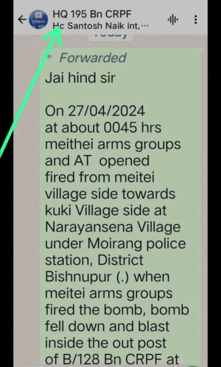 The ruthless attack on IRBn (India Reserve Battalion) camp at Naranseina, Bishnupur Dist, by Valley Based Insurgent Groups (VBIGs) resulting in the death of two CRPF personnel & the injury of several others is terrorising & deeply unfortunate. 
#MeiteiTerrorist #MeiteiLiesXposed