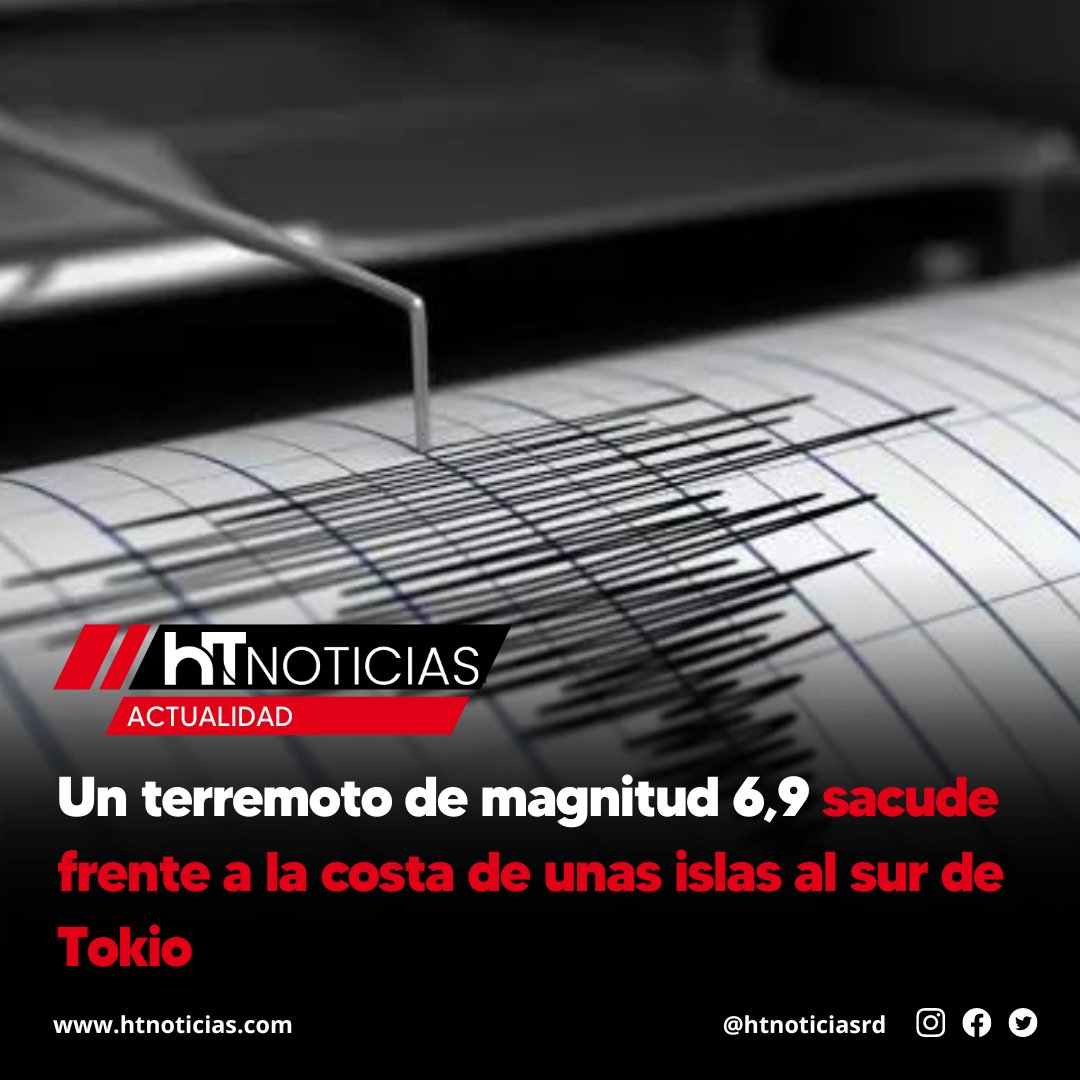 | 📰| #HTactualidad  | Un terremoto de magnitud 6,9 sacude frente a la costa de unas islas al sur de Tokio.

Más información ▶️ acortar.link/RkKZeP

#htnoticias #Actualidad #htnoticias #htnoticiasrd #htredes #Islas #terremoto #Tokio