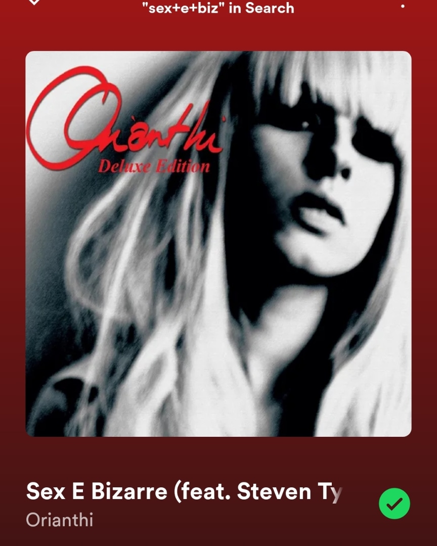A little Saturday morning Sex E Bizarre with @orianthi and Steven Tyler.