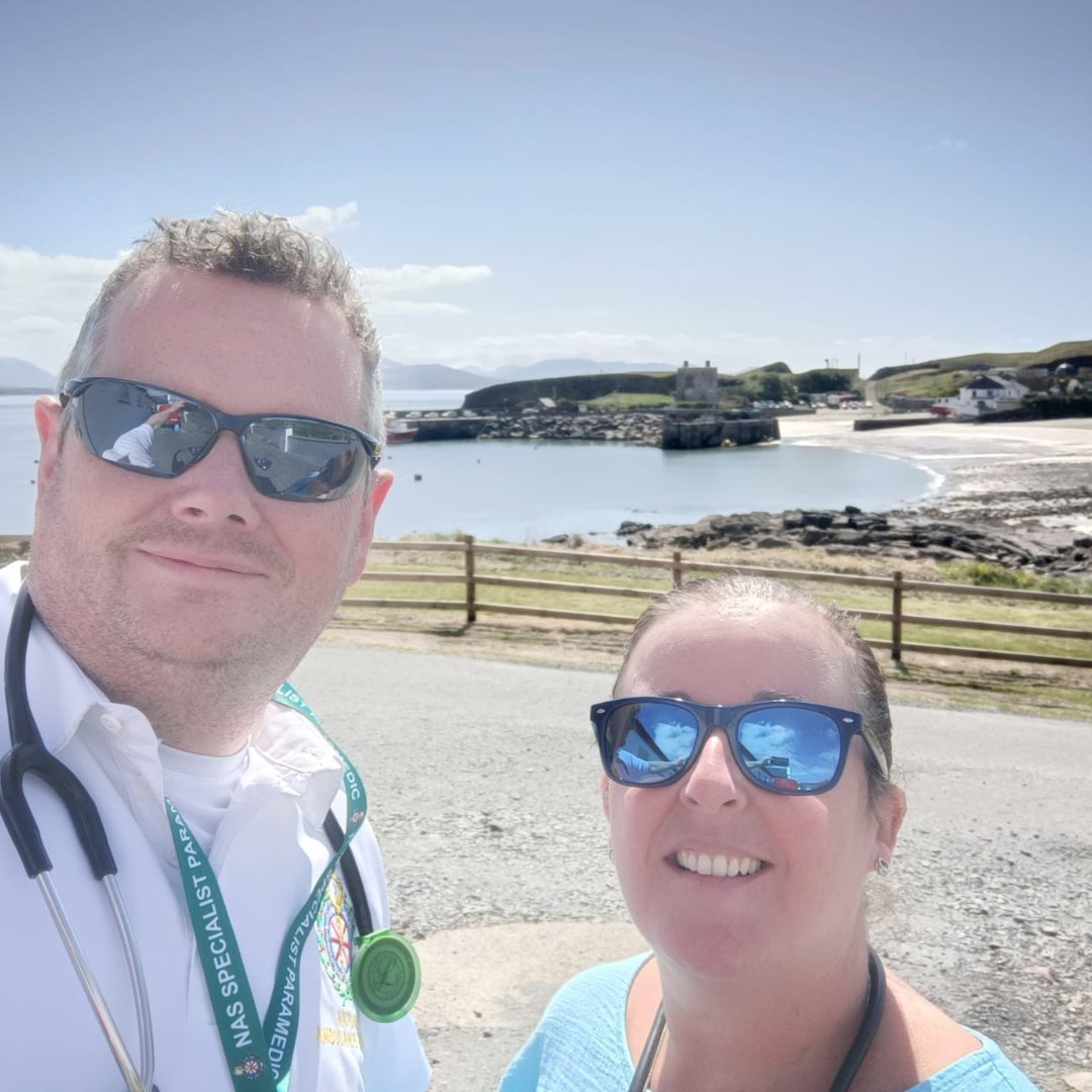You don't usually expect to find a paramedic on Clare Island, but the Community Paramedic programme has seen students take up placements all over the country. 📸Community Paramedic student William Fahy started last week with Dr Lineen Curtis, GP for the islands.
