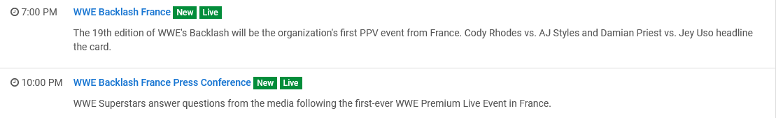 Une conférence de presse est prévue après #WWEBacklash France !