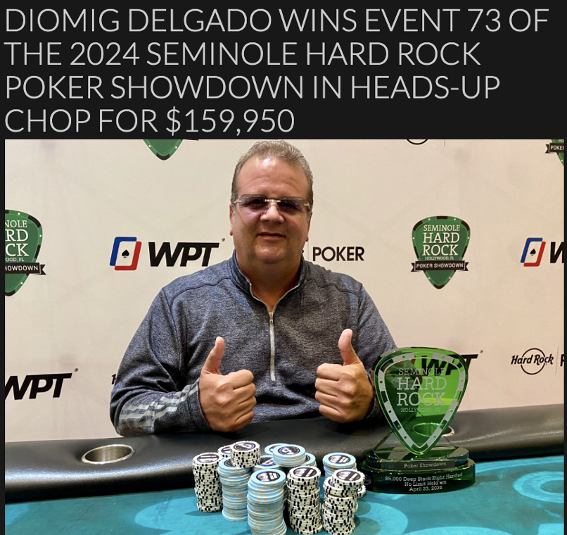 Congratulations to PokerCoaching member Diomig Delgado for taking down the SHRH $5k for $160,000! 📈 Diomig has been a member of PokerCoaching for over 2 years and has seen a significant increase in his poker skills leading up to this amazing win!! 💥 seminolehardrockpokeropen.com/diomig-delgado…